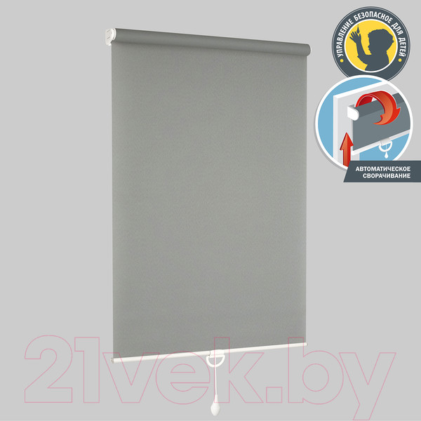 Изображение товара Рулонная штора Delfa Сантайм Роял СРШП-05В 2816 (62x170, серый)