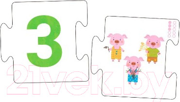 Изображение товара Развивающие карточки Робинс Пазлы. Учимся считать