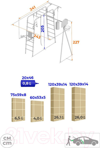 Изображение товара Игровой комплекс Romana Fitness / 103.20.05
