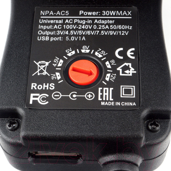 Изображение товара Зарядное устройство сетевое Gembird NPA-AC5