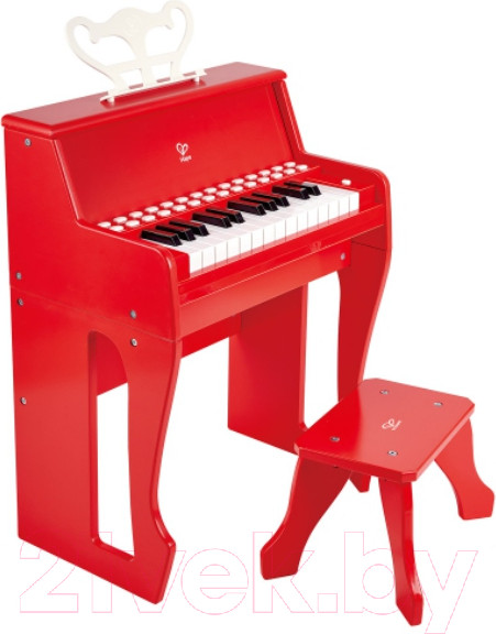 Изображение товара Музыкальная игрушка Hape Пианино с табуреткой / E0630_HP (красный)