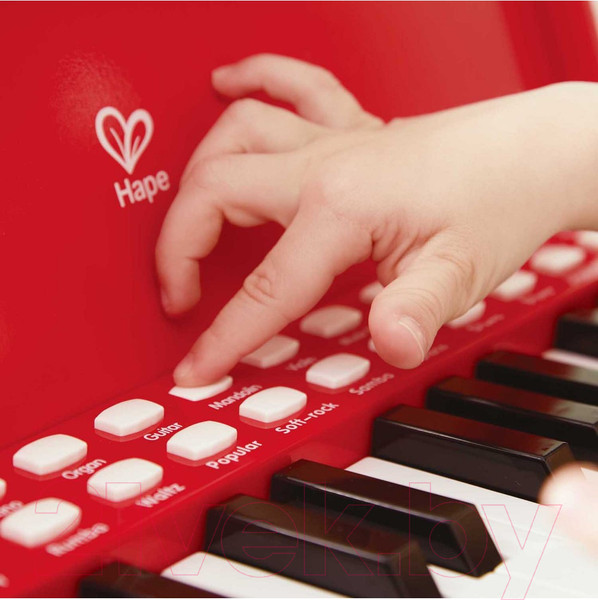 Изображение товара Музыкальная игрушка Hape Пианино с табуреткой / E0630_HP (красный)