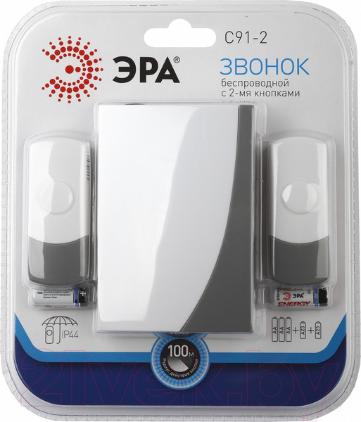 Изображение товара Электрический звонок ЭРА C91-2 / Б0018998