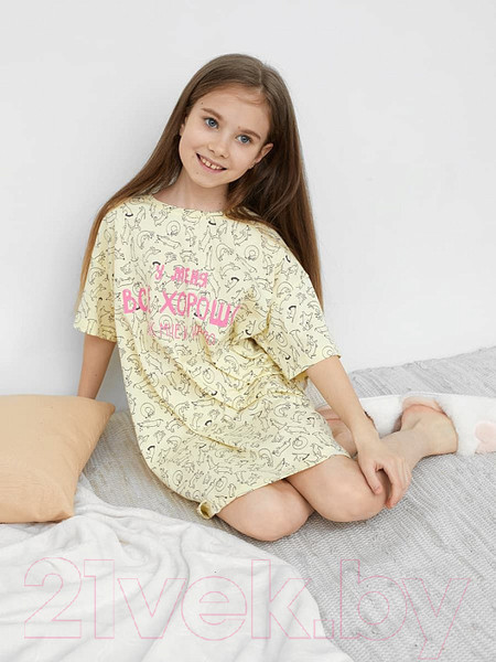 Изображение товара Сорочка детская Mark Formelle 577717 (р.110-56, таксы на желтом)