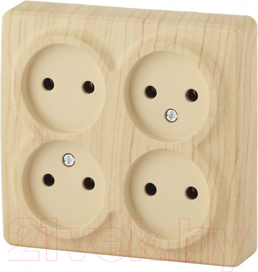 Изображение товара Розетка ЭРА Эксперт 11-2210-11 / Б0020708 (сосна)