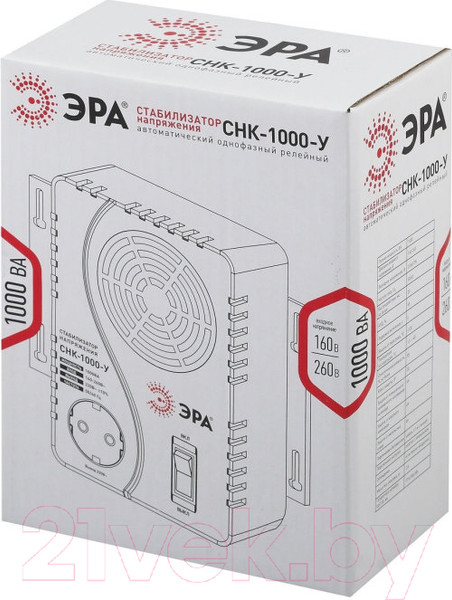 Изображение товара Стабилизатор напряжения ЭРА СНК-1000-У / Б0031064