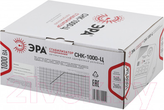 Изображение товара Стабилизатор напряжения ЭРА СНК-1000-Ц / Б0031072