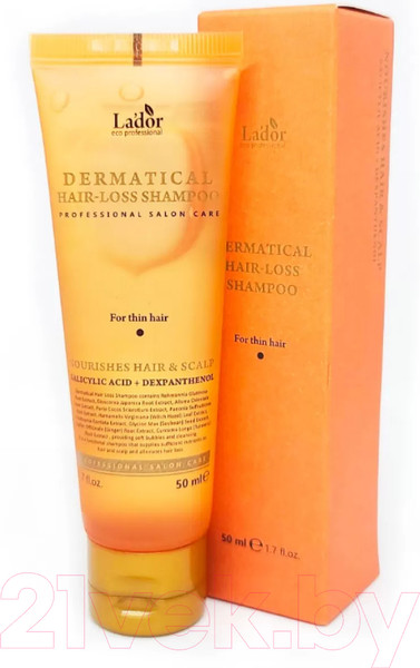 Изображение товара Шампунь для волос La'dor Dermatical Hair-Loss Shampoo For Thin Hair (50мл)