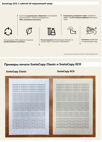 Изображение товара Бумага SvetoCopy ECO A4 (80г/м2, 500л)