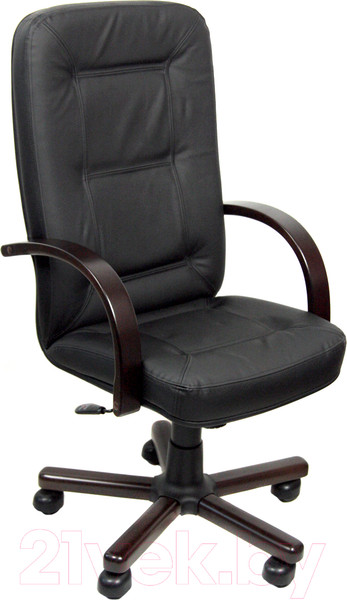 Изображение товара Кресло офисное Деловая обстановка Сенатор Экстра кожа сплит (орех/черный)