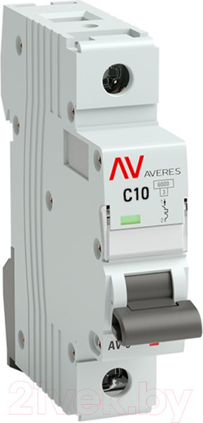 Изображение товара Выключатель автоматический EKF Averes AV-6 1P 10A (C) 6kA / mcb6-1-10C-av