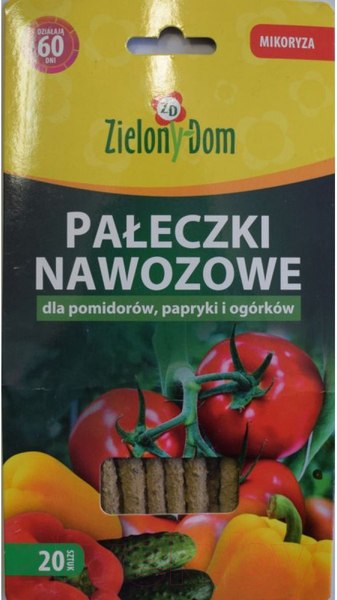 Изображение товара Удобрение Zielony Dom Палочки удобрительные для овощей с мицелием микоризы (20шт/уп)