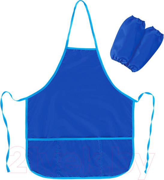 Изображение товара Фартук для творчества Пифагор 228361 (синий, с нарукавниками)
