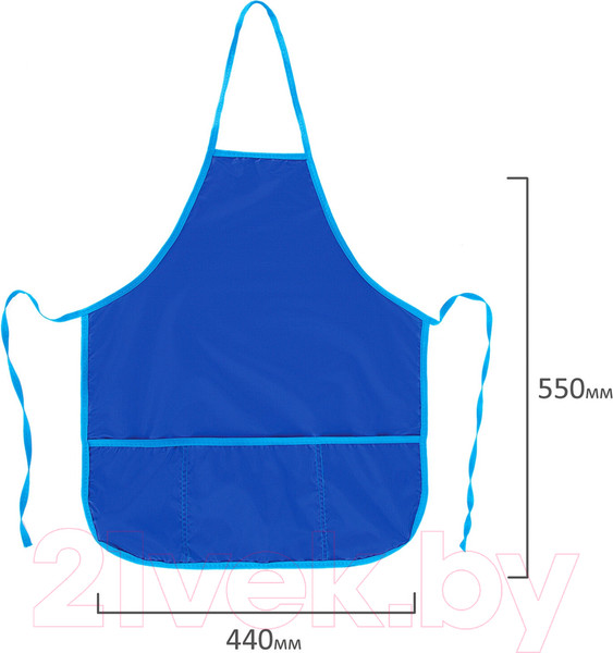 Изображение товара Фартук для творчества Пифагор 228361 (синий, с нарукавниками)