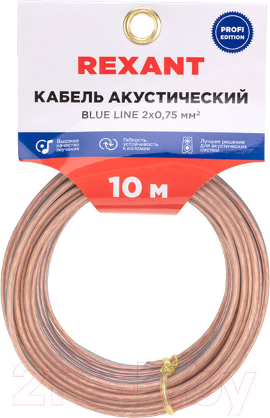 Изображение товара Кабель Rexant 2x0.75 / 01-6204-3-10 (10м)