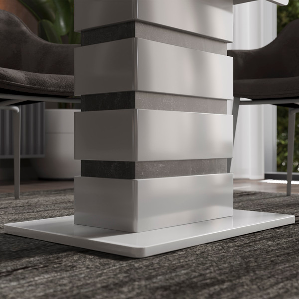 Изображение товара Обеденный стол ТриЯ Мадейра тип 1 (белый глянец/ателье темный)