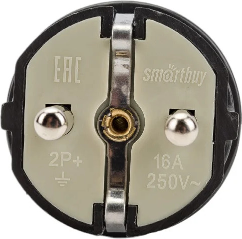 Изображение товара Вилка штепсельная SmartBuy SBE-16-P01-b (с заземлением)