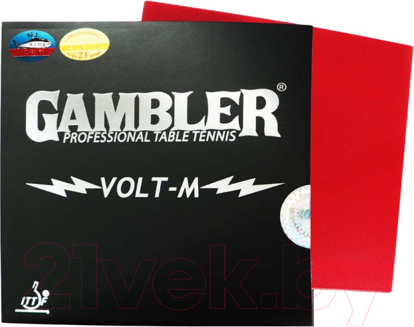 Изображение товара Накладка для ракетки настольного тенниса Gambler Volt M / GCP-4 (красный)