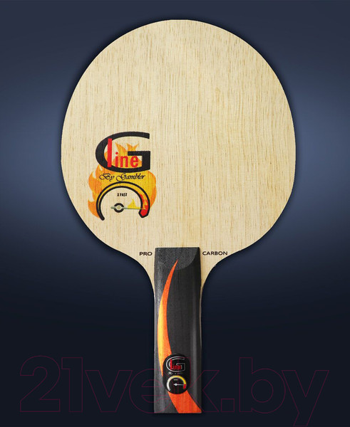 Изображение товара Основание для ракетки настольного тенниса Gambler Gline X Fast Carbon Straight / GFC-27