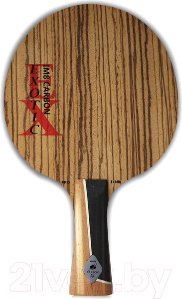 Изображение товара Основание для ракетки настольного тенниса Gambler Zebrawood Im8 Carbon Flared / GFC-12