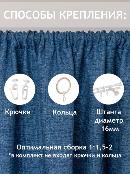 Изображение товара Штора Amore Mio RR 102-10 200x270 / 83512 (синий)