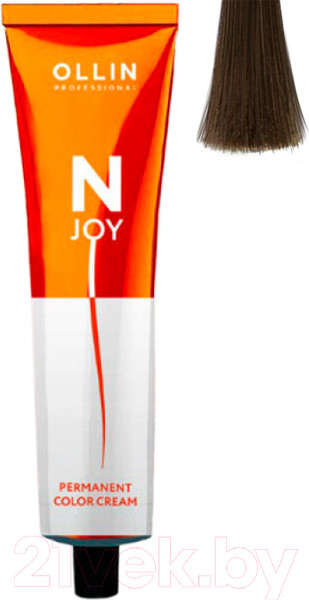 Изображение товара Крем-краска для волос Ollin Professional N-Joy перманентная 7/77 (100мл, русый интенсивно-коричневый )