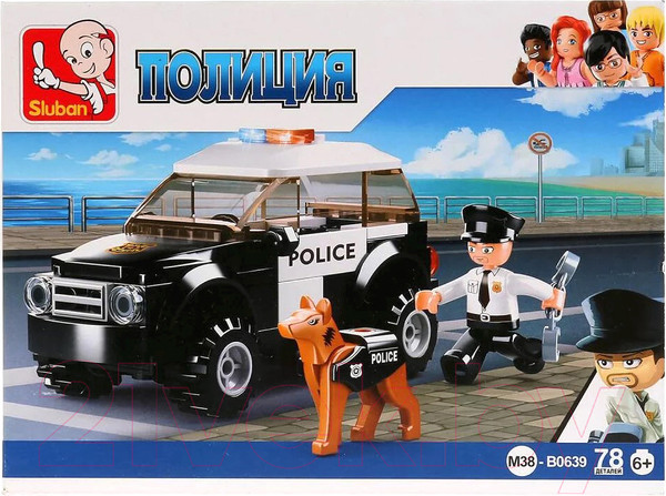 Изображение товара Конструктор Sluban Полиция. Городской патруль / M38-B0639 (78эл)