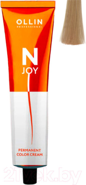 Крем-краска для волос Ollin Professional N-Joy перманентная 10/75 (100мл, светлый блондин коричнево-махагоновый) — фото 5