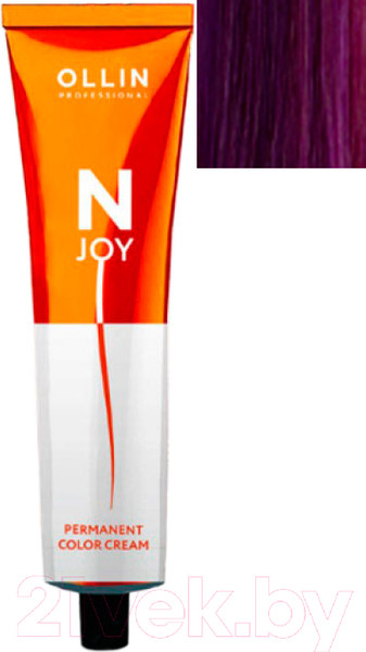 Изображение товара Крем-краска для волос Ollin Professional N-Joy перманентная 0/25 (100мл, фиолетово-махагоновый розовый)