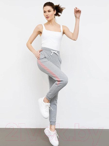 Изображение товара Брюки спортивные Mark Formelle 382312 (р.170/176-90, серый меланж 4425В/пепел розы)