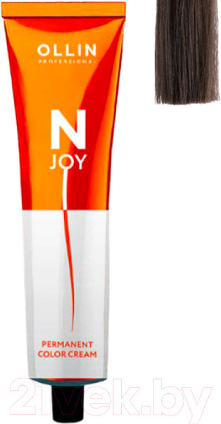 Изображение товара Крем-краска для волос Ollin Professional N-Joy перманентная 7/17 (100мл, русый пепельно-коричневый)