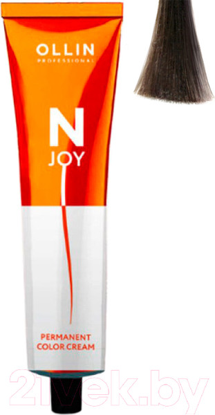 Крем-краска для волос Ollin Professional N-Joy перманентная 3/12 (100мл, темный шатен пепельно-фиолетовый) — фото 5