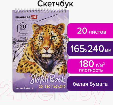 Изображение товара Скетчбук Brauberg Art Classic / 112993 (белая бумага)