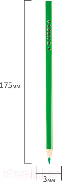 Изображение товара Набор цветных карандашей Юнландия Морские жители / 181587 (24цв)
