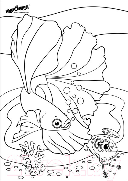 Изображение товара Набор цветных карандашей Юнландия Морские жители / 181587 (24цв)