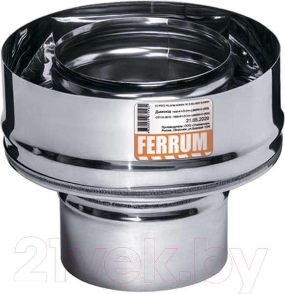 Изображение товара Переходник для дымохода Ferrum Ф100x200 / f3701 (430/0.5мм)