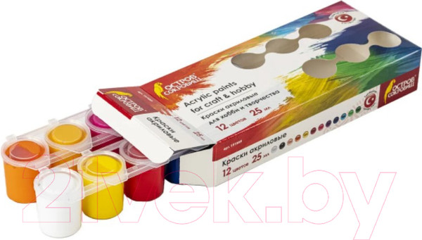 Изображение товара Акриловые краски Остров Сокровищ 191689 (12цв)