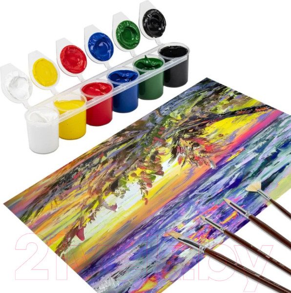 Изображение товара Акриловые краски Остров Сокровищ 191689 (12цв)