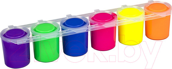 Изображение товара Акриловые краски Остров Сокровищ Неон для ткани / 191697 (6цв)