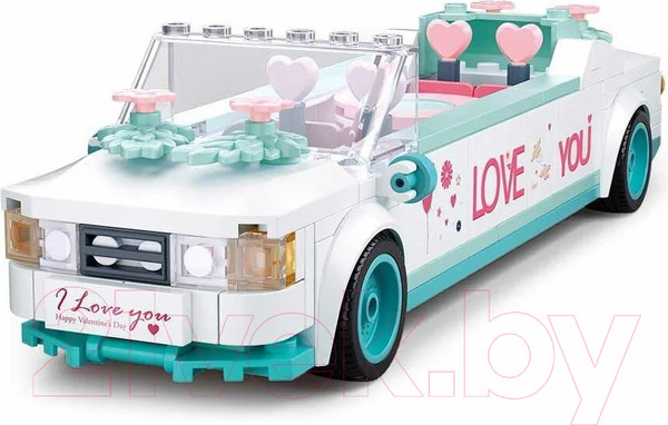 Изображение товара Конструктор Sluban Розовая мечта. Свадебный автомобиль / M38-B0767 (204эл)