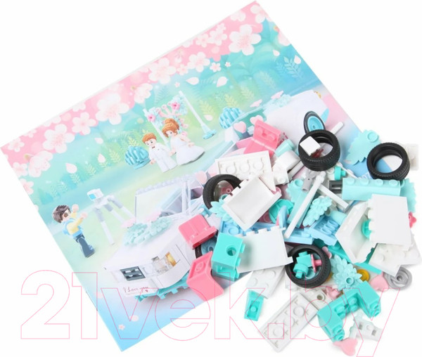 Изображение товара Конструктор Sluban Розовая мечта. Свадебный автомобиль / M38-B0767 (204эл)