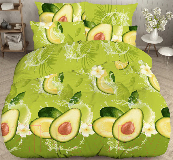 Изображение товара Комплект постельного белья Моё бельё Б Евро Авокадо / 70333/1