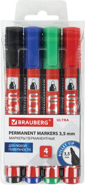Изображение товара Набор маркеров Brauberg Ultra Marker / 152208 (4цв)