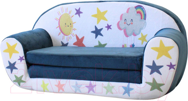 Изображение товара Диван детский SunRain Классик Звезды (бирюзовый)