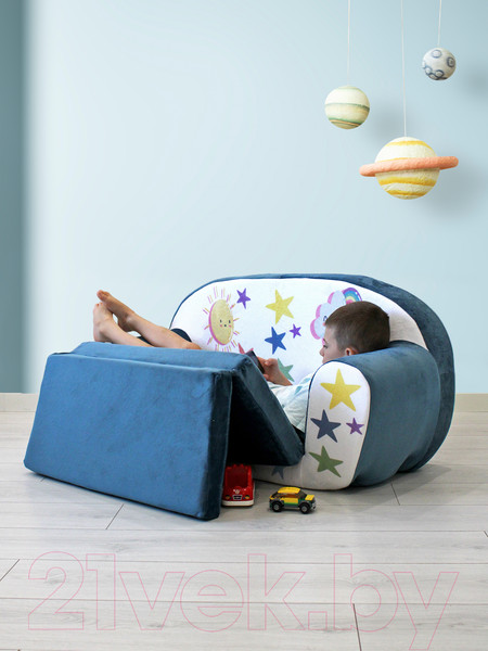 Изображение товара Диван детский SunRain Классик Звезды (бирюзовый)