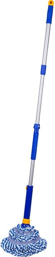 Изображение товара Швабра с отжимом OfficeClean Professional самоотжимная (телескопическая ручка 96см, насадка моп микрофибра 33см)