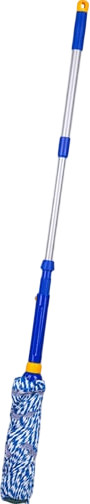 Изображение товара Швабра с отжимом OfficeClean Professional самоотжимная (телескопическая ручка 96см, насадка моп микрофибра 33см)