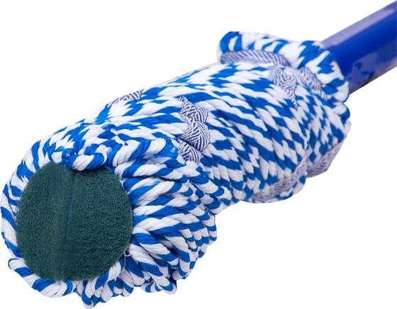 Изображение товара Швабра с отжимом OfficeClean Professional самоотжимная (телескопическая ручка 96см, насадка моп микрофибра 33см)