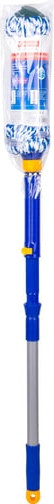 Изображение товара Швабра с отжимом OfficeClean Professional самоотжимная (телескопическая ручка 96см, насадка моп микрофибра 33см)
