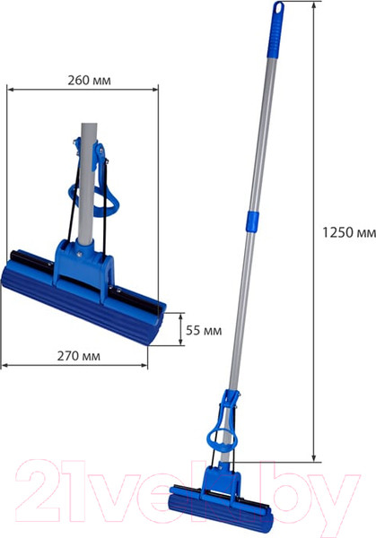 Изображение товара Швабра с отжимом OfficeClean Professional 70-125 (27см)